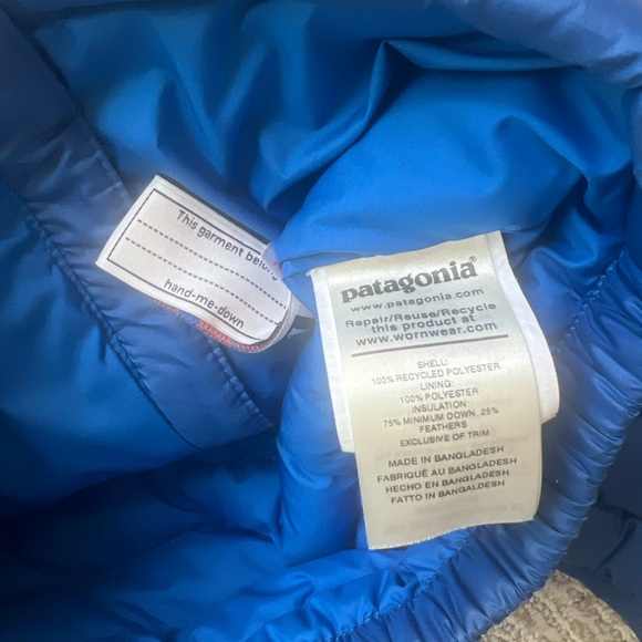 Patagonia Blue Puffer Jacket size 6-12 months - Picture 4 of 4